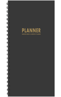 Charcoal Gray 8.5 X 11 Undated Monthly Planner