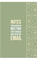 Notes from another Meeting that should have been an Email