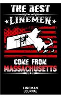 The Best Linemen Come From Massachusetts Lineman Journal: Great Lined Journal Gifts For Electrical Engineer, Lineman And Electrician, 6 X 9, 120 Pages White Papel