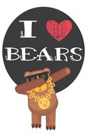 I Heart Bears: A Cute Bear Lovers Journal / Notebook / Diary Perfect for Birthday Present or Christmas Gift Great for kids, Teens or Students(6x9 - 110 Blank Lined