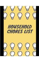 Household Chores List