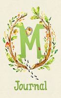 Cute Woodland Critter Journal with Initial