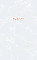 Notebook: Trendy White Marble and Rose Gold - 8 x 10, 100 College Ruled Pages - Gift for Women and Teen Girls