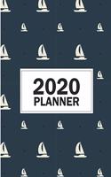 2020 Planner: 8.5"x11" Sail Boat Pattern 2020 Planner Yearly Agenda (1 January - 31 December 2020 )