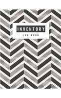 Inventory Log Book: Black and White Cover - A Simple Inventory Log Book for Business or Personal - Count Quantity Pads - Stock Record Book Organizer Logbook