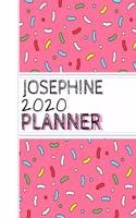 Josephine: : 2020 Personalized Planner: One page per week: Pink sprinkle design