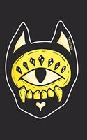 Gothic Cat Notebook: Graph Paper Journal 6x9 - 120 Pages