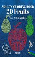 ADULT COLORING BOOK 20 Fruits