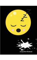 Composition Notebook: Wide Ruled Writing and Note Taking Book for Boys with Sleeping Emoji Design(3 Cool School Notebooks for Boys)