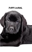 Puppy Journal: 7.44 x 9.69 inch dog notebook, Labrador Retriever, Black Labrador, puppy notebook, story paper composition book, 200 pages