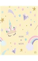 Unicorn are awesom: Unicorn are awesom on yellow cover and Dot Graph Line Sketch pages, Extra large (8.5 x 11) inches, 110 pages, White paper, Sketch, Draw and Paint