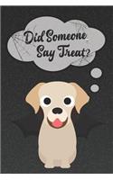 Golden Labrador Lined Notebook: A Halloween Themed Notebook for Golden Lab Lovers(47 Dog Halloween Notebooks and Journals)