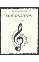 Blank Music Composition Notebook