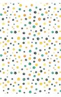 Cat Pattern - Small Colorful Paws: Blank Lined Notebook for Cat Lovers and Pet Owners
