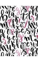 My Big Fat Journal Notebook Sparkly Letters Pattern 14: Jumbo Sized Ruled Notebook Journal - 300 Plus Lined and Numbered Pages With Index For Journaling, Writing, Planning and Doodling In Large 8.5 by 11 