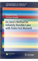 On Stein's Method for Infinitely Divisible Laws with Finite First Moment