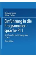 Einführung in Die Programmiersprache Pl/I