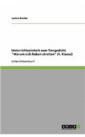 Unterrichtseinheit zum Tiergedicht 