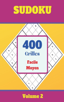 Sudoku Facile Moyen, 400 Grilles, Volume 2