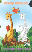 Funny Animals - Coloring Book For Boys & Girls
