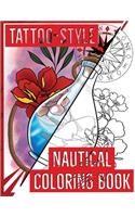 Tattoo-Style nautical coloring book