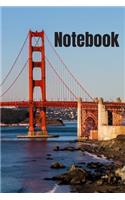 Notebook: A cool San Francisco Cover Notebook / Journal / Planner - 6x9 - 120 Pages - Wide Ruled Line Paper