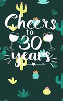 Cheers to 30 Years: Marriage journal for couples - Inspirational Journal to write for Ideas and Adventures for Couples
