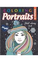 Coloring portraits 6 - night: Coloring book for adults (Mandalas) - Anti stress - Volume 6 - night edition