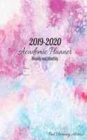 2019-2020 Academic Planner Weekly and Monthly Pink Charming Abstract