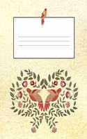 Flowers & Birds Yellow 8.5 x 11 150 Pages Journal Notebook
