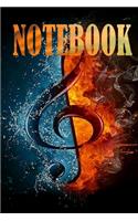 Notebook: Music Notebook size 6x9