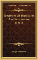 Specimens of Translation and Versification (1851)