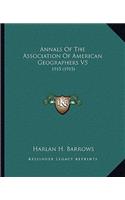 Annals Of The Association Of American Geographers V5