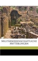 Militarwissenschaftliche Mitteilungen, XX Jahrgang