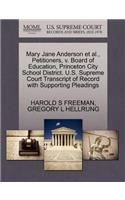 Mary Jane Anderson et al., Petitioners, V. Board of Education, Princeton City School District. U.S. Supreme Court Transcript of Record with Supporting Pleadings