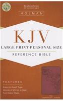 KJV Large Print Personal Size Reference Bible, Pink LeatherTouch Indexed