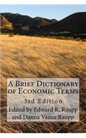 A Brief Dictionary of Economic Terms