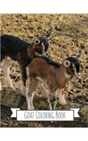 Goat Coloring Book: Goat Gifts for Toddlers, Kids ages 4-8, Girls Ages 8-12 or Adult Relaxation Cute Stress Relief Animal Birthday Coloring Book Made in USA