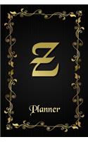 Z: Letter Journal Monogram Minimalist Lined Notebook To Do List Undated Daily Planner for Personal and Business Activities with Check Boxes to Help you