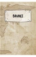Brunei: Ruled Travel Diary Notebook or Journey Journal - Lined Trip Pocketbook for Men and Women with Lines
