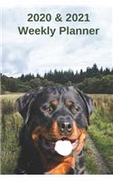 2020 & 2021 Weekly Planner - Two Year Appointment Book Gift - Two-Year Agenda Notebook for Dog Owners