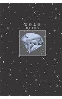 2020 Diary Week To View Planner: Diamond Heart 2020 Diary Glossy Finish Beautiful Quality&#11088;&#11088; Stars In The Sky &#11088;&#11088; Year Planner For Business, Office, Home, 