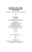 Proposals for a Water Resources Development Act of 2008