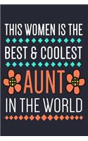 Best Aunt In The World Notebook: Aunt Journal With Blank Lined Pages, Perfect For Taking Notes And Journaling, Notebook & Diary For Women, Gift For Aunt From Nephew And Niece.