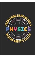 Everything Happens For A Reason And It's Called Physics: Blank Lined Notebook (6" x 9" - 120 pages) Simple Physics Notebook for Daily Journal, Diary, and Gift