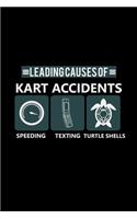 Leading causes of kart accidents: 6x9 KART RACING - lined - ruled paper - notebook - notes