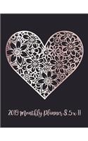 2019 Monthly Planner 8.5 x 11