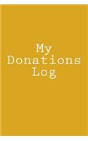 My Donations Log