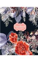 Notebook Dot-Grid: Wedding Valentine Beauty Flowers Cover