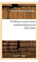 Problème Social Résolu Mathématiquement